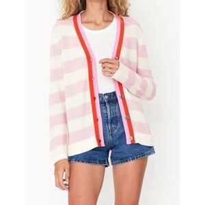 NWOT KULE The Raven Cardigan in Cream and Pink, Small $288 C37
